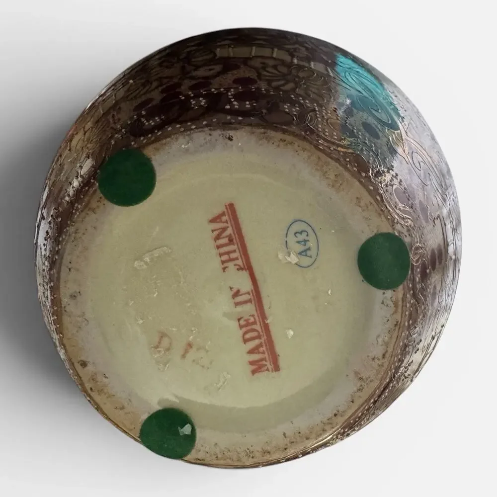 Vintage Oriental Hand-Painted Porcelain Vase